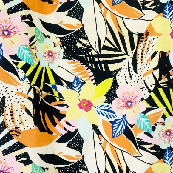 Old Navy One Piece Swimsuit Size XL Scoop Neck High Leg Tropical Floral Print - Picture 7 of 11